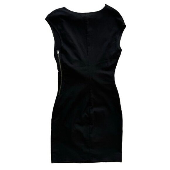 Helmut Lang Women’s Draped Bodycon Black Dress Size 4 - Picture 6 of 11
